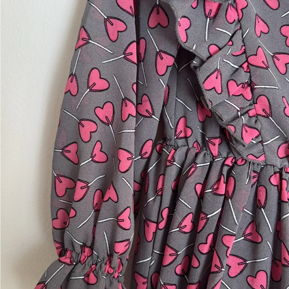 Mayoral Gray and Pink Heart Dress - Picture 4 of 4